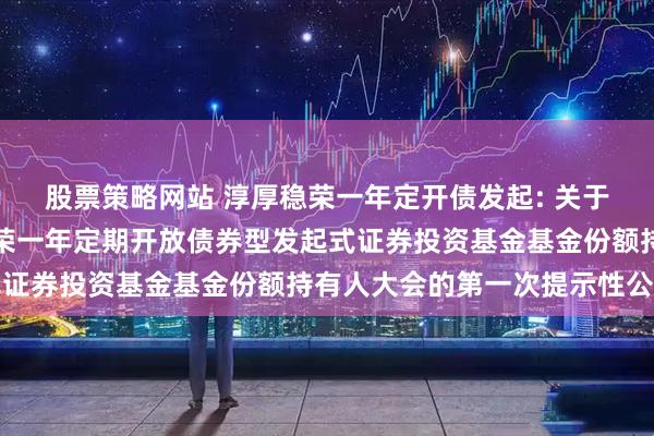 股票策略网站 淳厚稳荣一年定开债发起: 关于以通讯方式召开淳厚稳荣一年定期开放债券型发起式证券投资基金基金份额持有人大会的第一次提示性公告